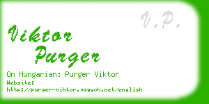 viktor purger business card